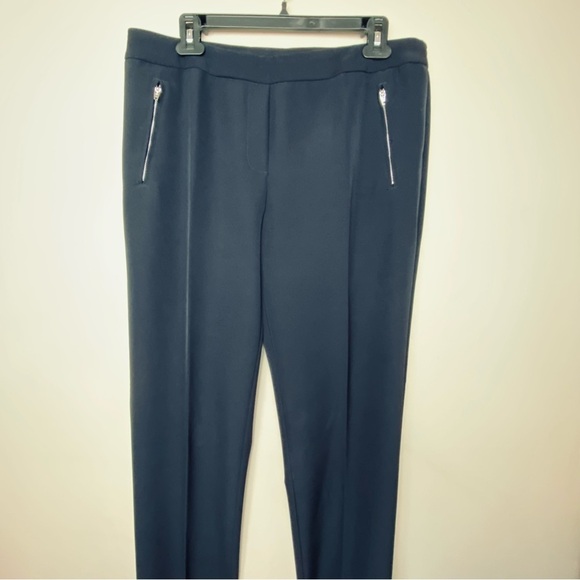 SALE. Zac & Rachel Navy Blue Women's Flattering Pull-on Slim Leg Pant Size 10 - Picture 11 of 12
